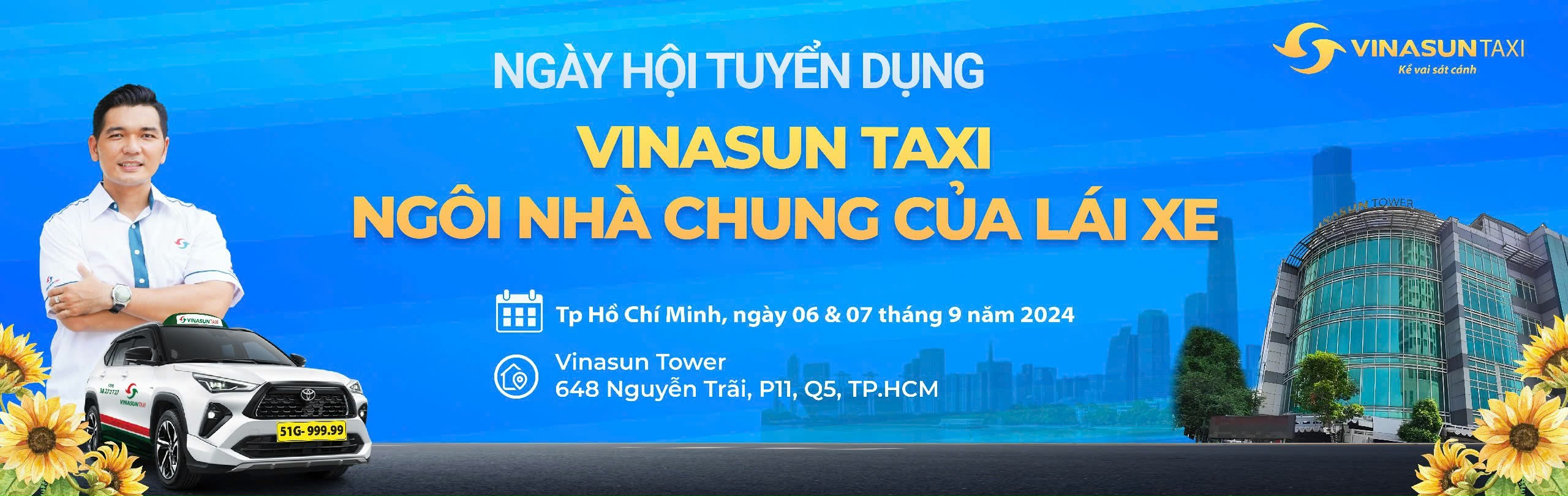 THÔNG BÁO CHÍNH THỨC: NGÀY HỘI TUYỂN DỤNG LÁI XE VINASUN TAXI 2024