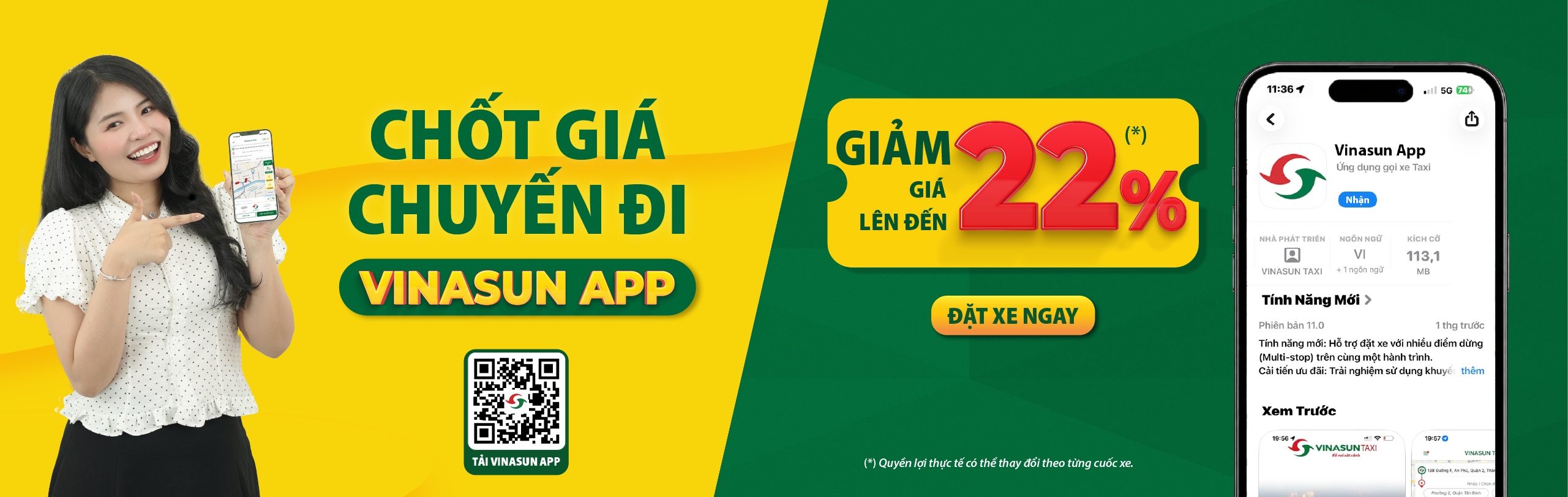 ĐẶT XE CHỐT GIÁ TRÊN VINASUN APP – GIẢM GIÁ LÊN ĐẾN 22%