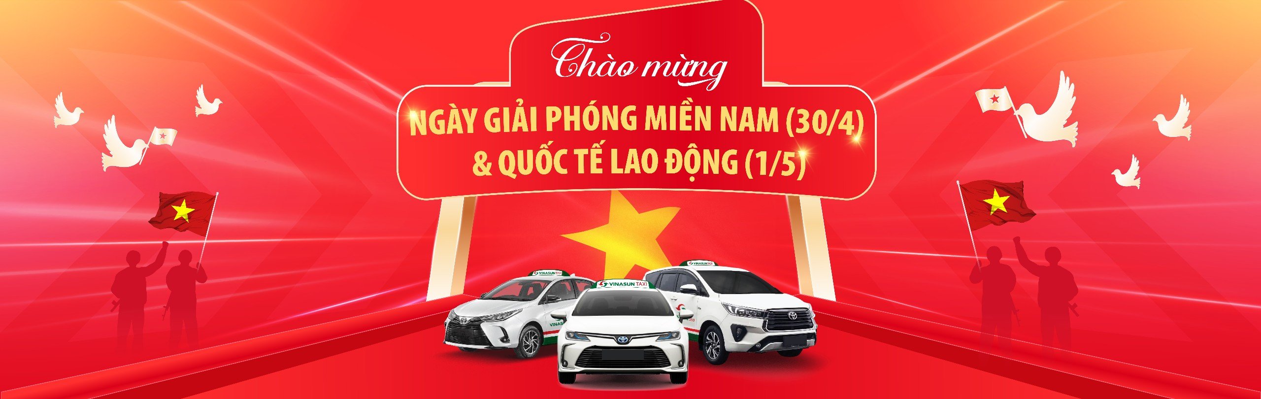 Vinasun Taxi chào mừng ngày giải phóng Miền Nam 30/4 và Quốc Tế Lao ...