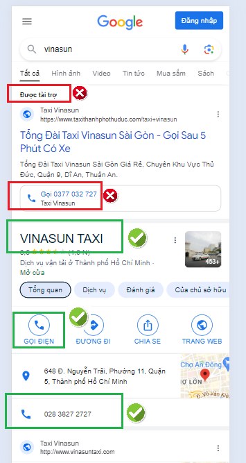 Số điện thoại taxi dù taxi giả tổng đài Vinasun